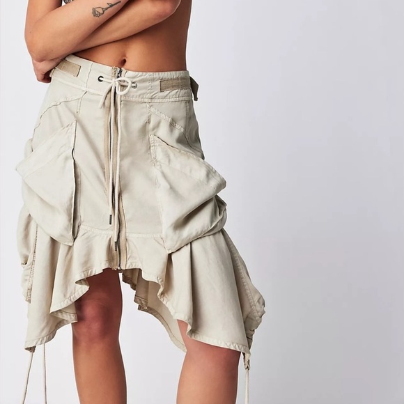 Free People Paxton Utility Skirt NWOT Size 10 - Picture 7 of 7